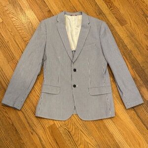Izod Navy Pinstripe Blazer